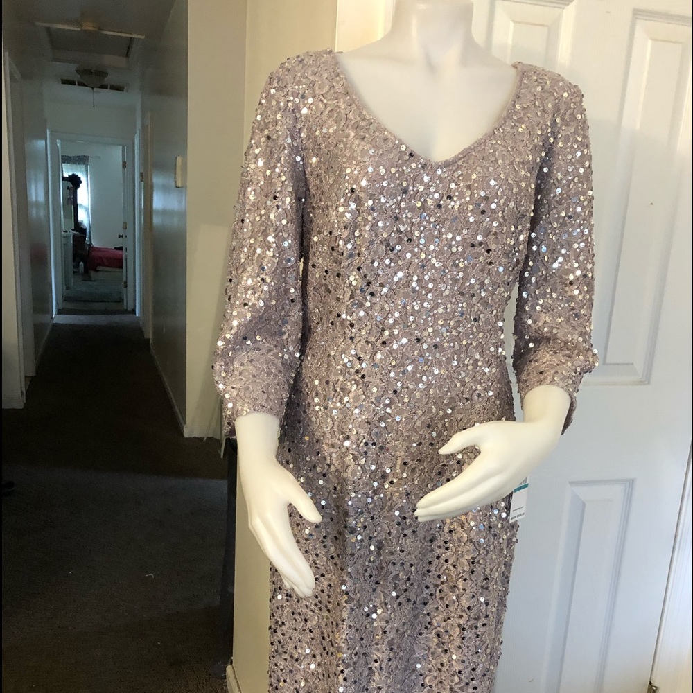 Stunning champagne color evening dress